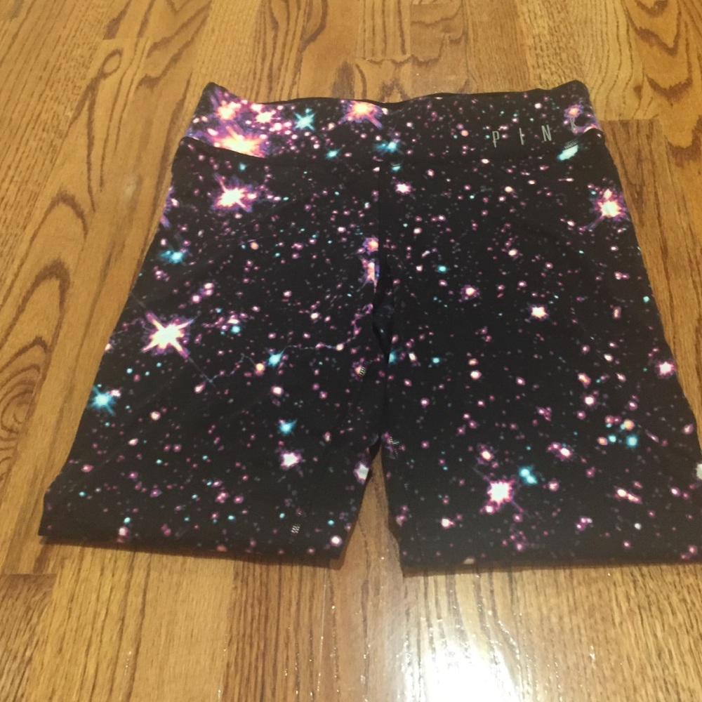 Pink yoga galaxy leggings